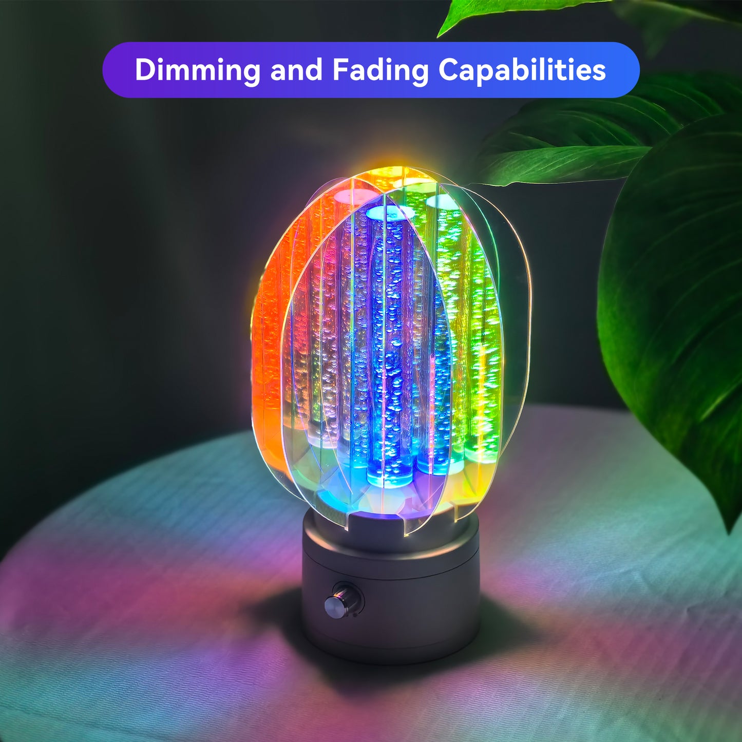 Lampe House Aurora Night Lamp, Creative 3D RGB Light Effects, Rechargeable Battery Operated Dimmable LED Light 360° Rotation Unique Tabletop Lamp, Perfect for Bedroom Living Room Office Party or Gift