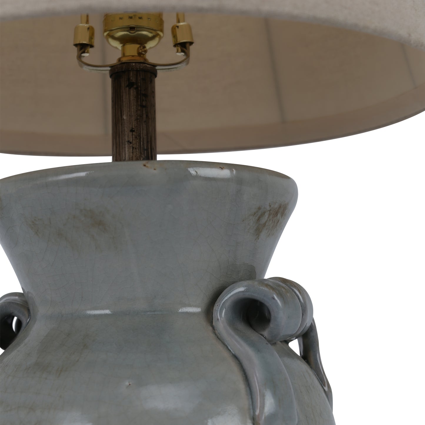 Cermet 22" Italian Antique White Table Lamp