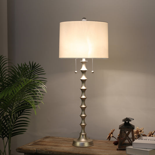 Kauri 33" Silver Foil Transitional Table Lamp