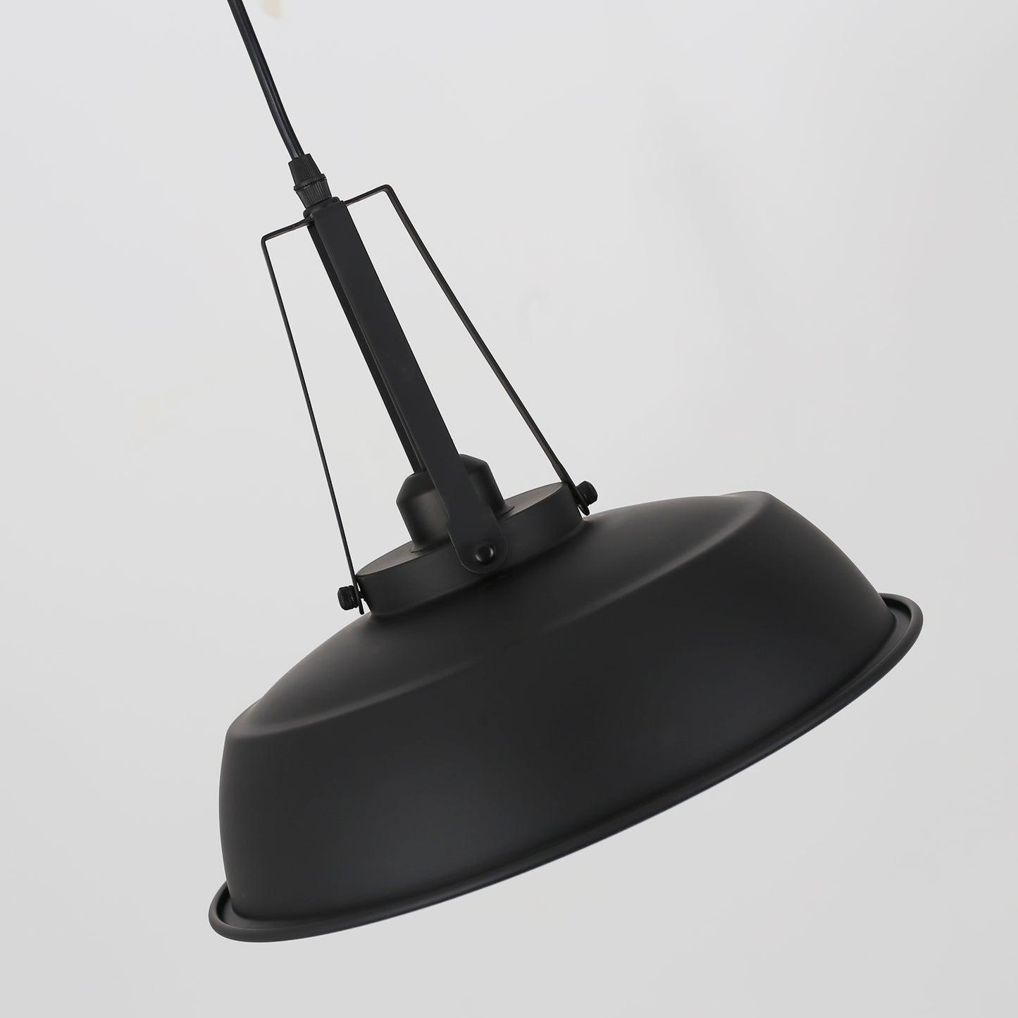 Aglow 1 - Light Single Black Dome Pendant