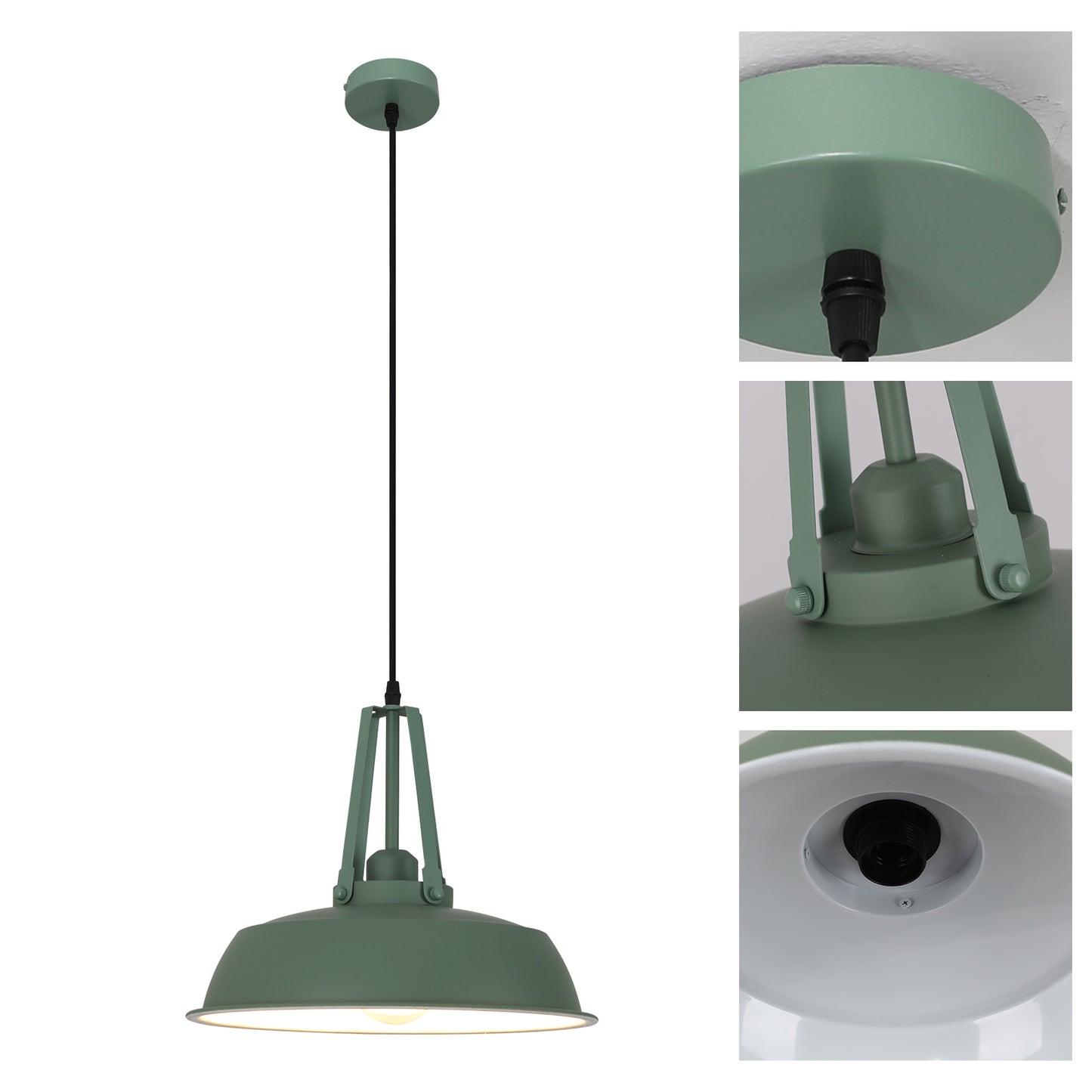 Aglow 1 - Light Single Green Dome Pendant